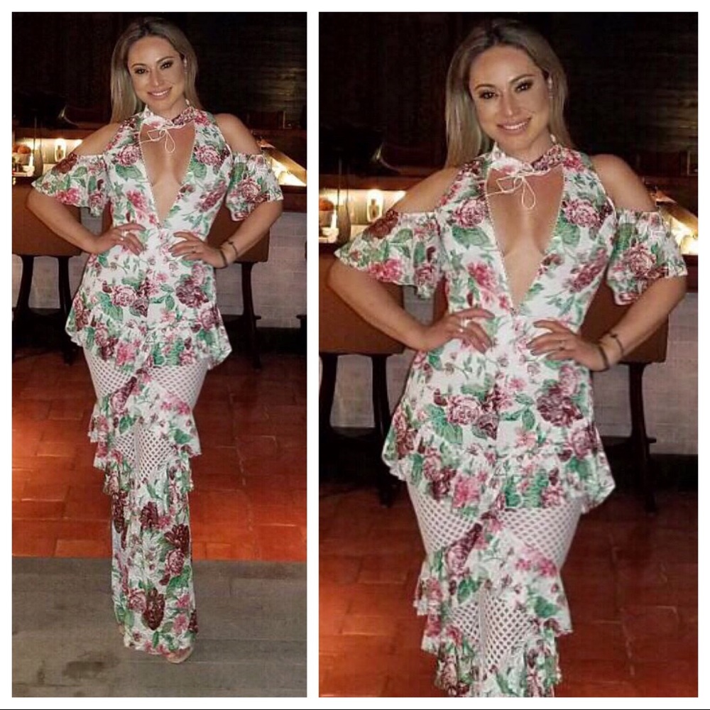 FLORAL RUFFLED JUMPSUIT
